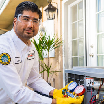 Man Fixing Ac